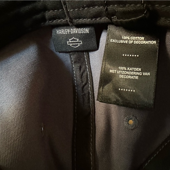 Harley Davidson Size 7 3/8 (L) Fitted Woven Adult BB Cap Hat Brand New - Picture 7 of 8